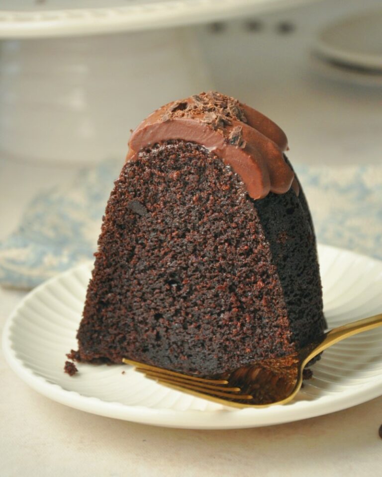 Moist Chocolate Bundt Cake with Ganache Drizzle | Lucia Paula