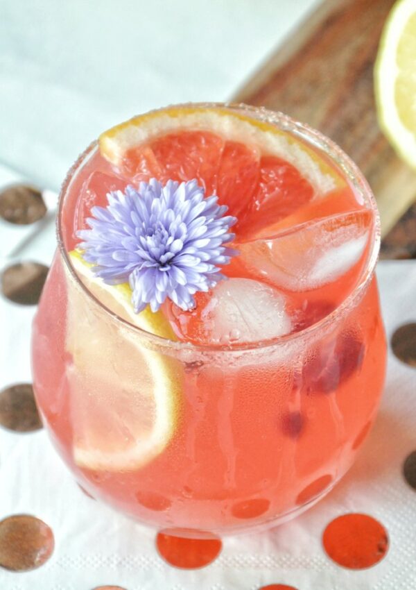 Pink Lemonade with Raspberries